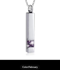 Birthstone Memorial Pendant-Cremation Jewelry