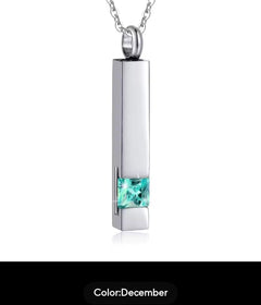 Birthstone Memorial Pendant-Cremation Jewelry