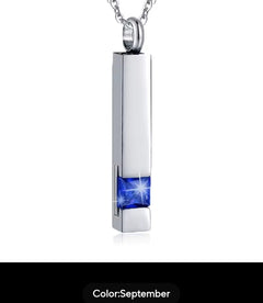 Birthstone Memorial Pendant-Cremation Jewelry