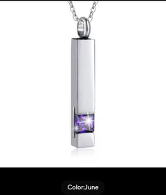 Birthstone Memorial Pendant-Cremation Jewelry