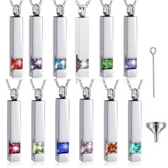 Birthstone Memorial Pendant-Cremation Jewelry