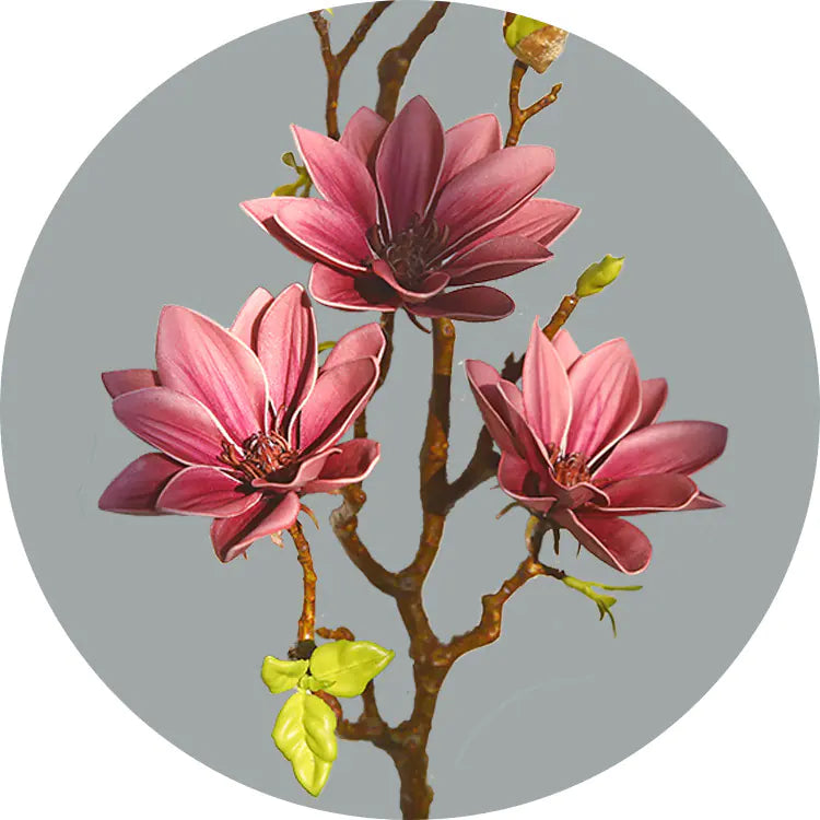 Elegant Magnolia Faux Flowers for Home Decor
